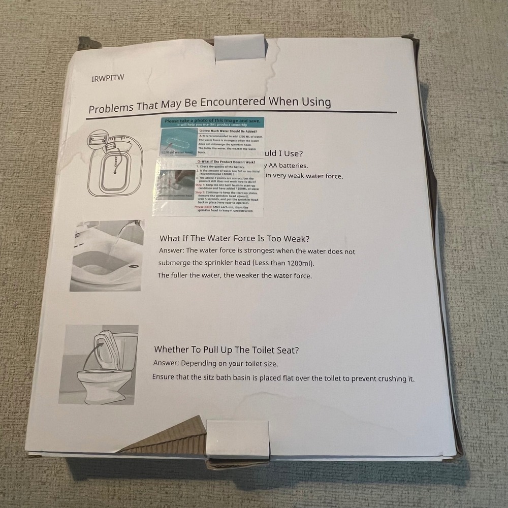 IRWPITW Electric Sitz Bath Automatic Water Spray Hemorrhoids Postpartum - Picture 2 of 3